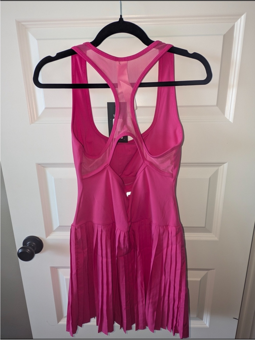 Fabletics Bright Pink Pleated Racerback Tennis Dress - Picture 3 of 3